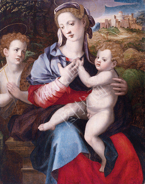 Madonna mit Kirschen, dem Jesuskind und dem Johannesknaben